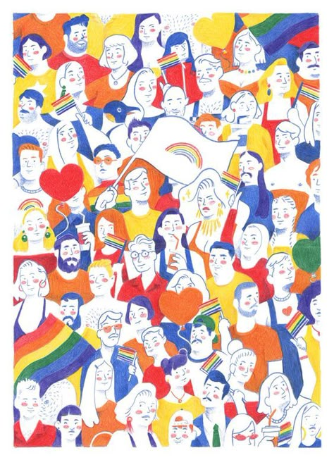 Gender Neutral Outfits, Lgbt Art, Queer Art, We Are The World, Original Penguin, People Illustration, Pride Tshirts, Freelance Illustrator, Character Illustration