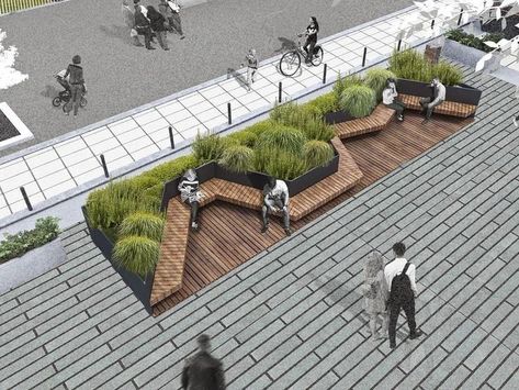 Landscape Around Building, Rectilinear Landscape Design, Outdoor Common Area, Commercial Patio Design, Small Plaza Design, Urban Landscape Design Architecture, Landscape Plan Architecture, Street Design Architecture, Small Park Design