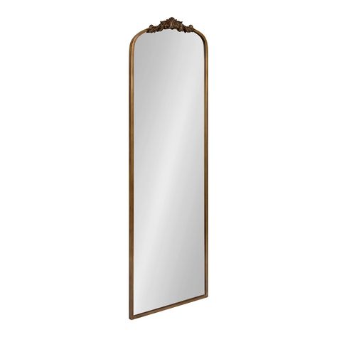 PRICES MAY VARY. Ornate Mirror: The Arendahl wall mirror features an ornate, baroque-inspired frame with a decadent garland overlay and arched shape to add elegant glamour to your home decor Quality Material: The beautiful frame of this arched mirror is made from a resilient iron for a formidable and beautiful display that will last for generations Large Mirror: This mirror measures 18 inches wide by 1.5 inches deep by 58 inches tall, making this a stellar piece to use as a full-length mirror op Full Length Mirror Gold, French Antique Mirror, Arched Wall, Traditional Home Decor, Arched Mirror, Entryway Bathroom, Ornate Mirror, Arch Mirror, Dark Corners