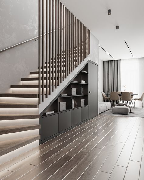 Modern Townhouse Interior, Office Stairs, Staircase Layout, Staircase Designs, Staircase Design Modern, Townhouse Interior, Modern Townhouse, Contemporary House Exterior, Stairs Design Modern