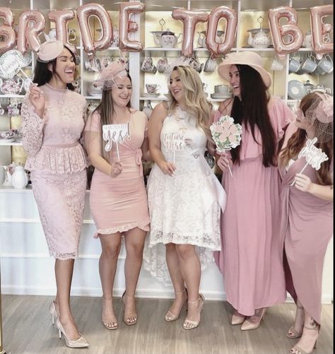 Pink Dress Bridal Shower Outfit, Pink Bridal Shower Dress For Guest, Batch Party Outfits, Bridal Shower Dress Code Ideas, Tea Party Bridal Shower Ideas Outfit, Bridal Shower Outfit For Guest, Bridal Shower Tea Party Theme, Bridal Shower Guest Outfit, Amber Wedding