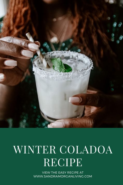 Holiday Pina Colada, Christmas Pina Colada, Ciroc Coconut, Cocktails With Malibu Rum, Coconut Vodka, Pina Colada Recipe, Rum Cocktail Recipes, Alcoholic Punch, Pina Coladas