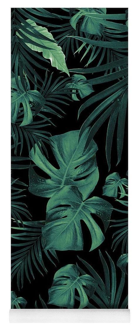 Tropical Jungle Night Leaves Pattern #1 2020 Edition #tropical #decor #art Yoga Mat by Anitas and Bellas Art. This yoga mat is 24" x 72" in size and made from natural rubber with a blended microfiber top surface. The mat includes 30-day money-back guarantee. Tropical Jungle Tattoo, Jungle Leaves Painting, Jungle Tattoo Design, Rainforest Tattoo, Panther Painting, Jungle Tattoo, Tropical Tattoo, Jaguar Tattoo, Jungle Foliage