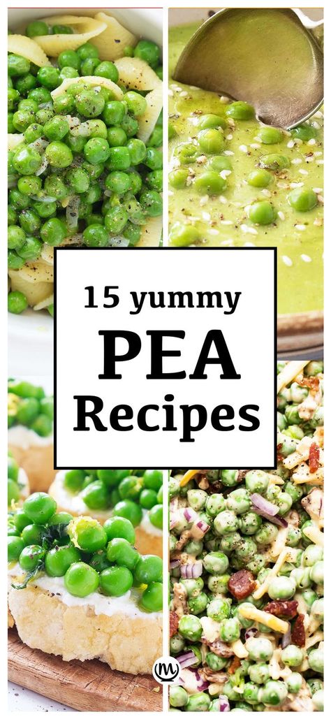 Four different pea recipes from pasta to soup, from crostini to salad. Can Peas Recipe, English Peas Recipe, Fresh Pea Recipes, Green Peas Recipes, Pea Salad Recipes, Pasta With Peas, Mushy Peas, English Peas, Pea Salad