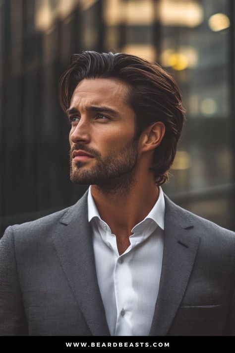 Big Hair Styles Men, Men’s Haircuts Long Hair, Mens Hairstyles For Long Faces, Haircut Short On Sides Long On Top, Men Classic Hairstyle, Long Ish Hair Men, Mens Best Hairstyles, Gentlemen’s Haircut, Men S Hairstyle Long