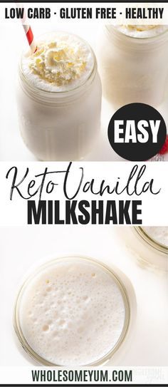 Milkshake Recipe Vanilla, Keto Milkshake Recipe, Vanilla Milkshake Recipe, Keto Milkshake, Almond Cow, Desayuno Keto, Keto Sides, Keto Shakes, Keto Eating