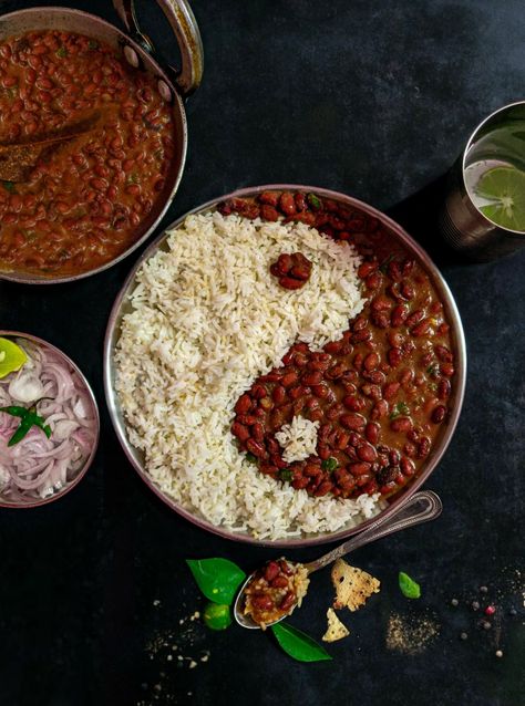 Rajma Chawal Rajma Chawal Aesthetic, Rajma Chawal Photography, Rajma Chawal Snapchat, Chole Chawal, Plating Inspiration, Gastronomic Food, Rajma Chawal, Dal Rice, Indian Food Photography