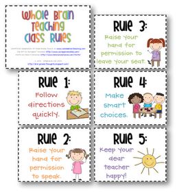 FREE!  Whole Brain Teaching Rules :) Teacher Crush, Teaching Rules, Brain Learning, Class Rules, Whole Brain Teaching, 3rd Grade Classroom, Class Management, Classroom Behavior, Classroom Rules