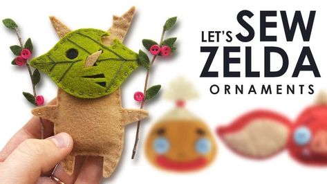 Zelda Plush, Zelda Ornament, Zelda Diy, Plush Ornaments, Stuffed Animal Ideas, Make A Stuffed Animal, Zelda Party, Zelda Birthday, Botw Zelda