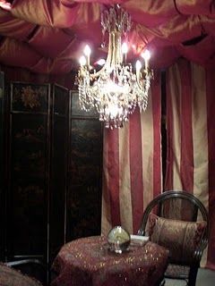 Fortune Teller's Table interior Halloween decoration ~ I have done something… Scary Carnival, Haunted Circus, Carnival Decor, Dark Carnival, Haunted Carnival, Creepy Circus, Carnival Ideas, Creepy Carnival, Circus Aesthetic