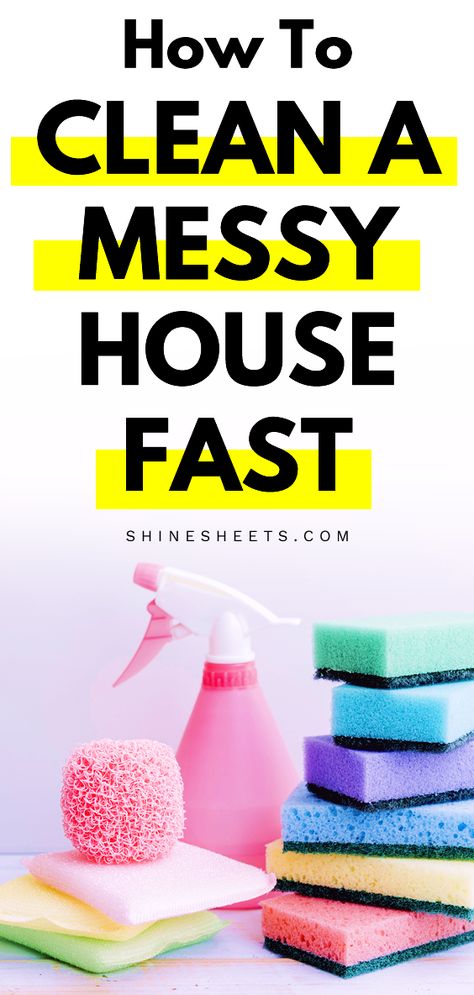 The constant cycle of clean and pristine to messy and chaotic can be exhausting, but there are ways to clean smarter rather than harder. Here are a couple of tips to clean your messy house fast! Because we all know that none of us have days on days to devote to tidiness… It’s super easy to get overwhelmed by the looming mess, but here’s the step by step instructions so you can tackle it in a manageable way! #cleaning #declutter #clean #home #cleaninghacks #homehacks #lifehacks Clean Messy House, Ways To Clean Your Room, Weekly Cleaning Plan, Deep Cleaning House, Cleaning Fun, Declutter Checklist, Clean Your Room, Messy House, Weekly Cleaning Schedule