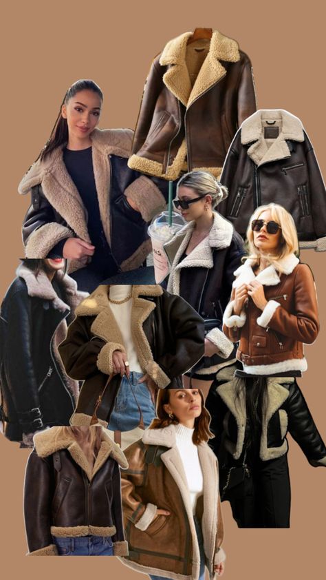 Fashion jackets collage Pilot Jacket Outfit, Pilot Outfit, Pilot Jacket, Fluffy Jacket, Jacket Outfit, Collage