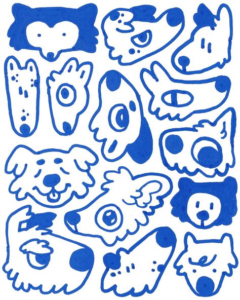 Blue dogs 🐶🌀💙 I’ve been working on these fun doodles pages a lot lately and I really enjoy them, I think I might put the originals up for sale on my shop! . . . #doodle #doodleart #doodlepage #animalart #petportrait #petportraitartist #animalartist #dogart #dogartwork #dogartist #cartoonist #cartoonyart #cartoonartstyle #cartoon #cuteart #cuteartstyle #paintmarker #traditionalart #traditionalartist #furryart #furryartist #blue #blueart #blueaesthetic #sillydog #sillyanimal #sillyart Fun Doodles, Dog Artist, Doodle Pages, Dog Artwork, Dog Branding, Wow Art, Dog Illustration, Blue Dog, Dog Stickers