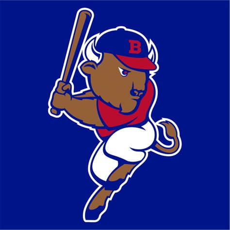 Buffalo Bisons Cap Logo (2013) - Batting Practice Caps Mark Buffalo Bison, Buffalo Bisons Baseball, Braves Jersey, Bison Logo, Fantasy Logo, Athletics Logo, Minor League Baseball, Baseball Team, Sports Logo