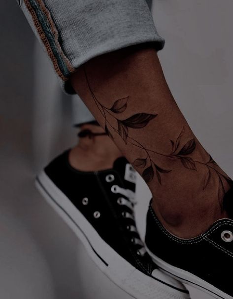 Outter Ankle Tattoos For Women, Small Ankle Tattoo Cover Up, Ankle Women Tattoo, Ankel Tattoos Wrap Around Women, Ankle And Calf Tattoo, Front Of Calf Tattoo, Ankle Tattoo Aesthetic, Side Of Ankle Tattoo, Aesthetic Ankle Tattoo