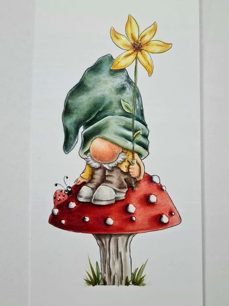 Painting Ideas On Paper, Painting Ideas Easy Simple Aesthetic, Painting Ideas Easy Simple, Gnome Wallpaper, Image Zen, Easy Acrylic Painting Ideas, Gnome Paint, Painting Ideas Easy, Gnome Pictures