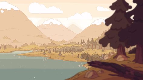 Hilda Background, Moomin Wallpaper, Apocalypse Art, Desktop Wallpaper Art, Scenery Background, Warrior Cats Art, Scene Design, Landscape Drawings, Fantasy Art Landscapes