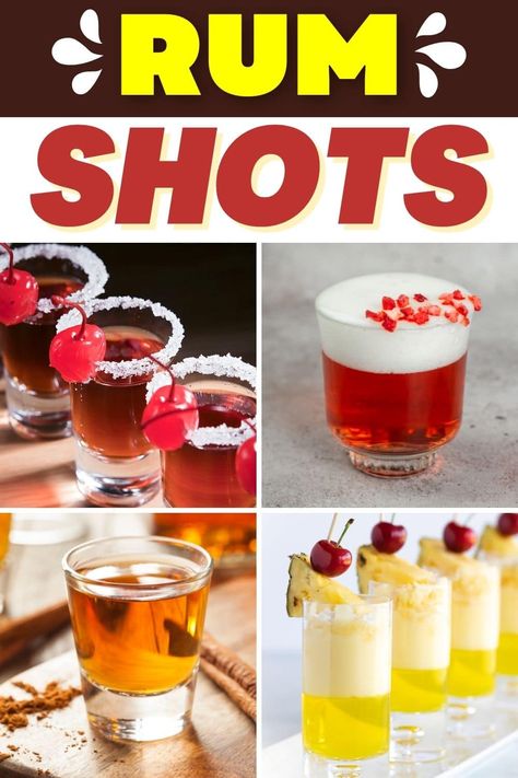 These rum shots are so good and are sure to get you tipsy! From the buttery nipple to Jell-O shots to pudding shots, you'll love these tasty rum shooters. Bacardi Shots Recipes, Red Colored Shots Alcohol, Jell-o Shots With Rum, Spiced Rum Jello Shots, Easy Shots Recipes, Malibu Rum Shots, Make Ahead Shots, Malibu Rum Shots Recipes, Tube Shots Recipes