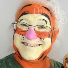 Tigger Boy Face Painting, Tigger Party, Disney Face Painting, Tigger Costume, Girl Face Painting, Comic Face, Kids Face Paint, Face Paint Makeup, Face Paintings