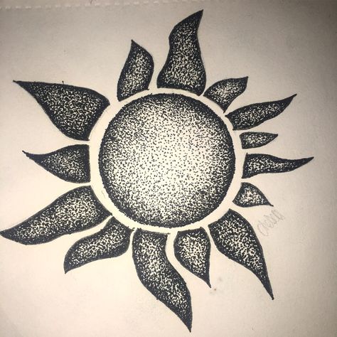 Pointillism sun.. #art #artist #instagram #artistsoninstagram #sketch #sketching #sketchbook #draw #drawing #aspiringartist #colour #pencils #tattoos #tattoo #tattoodesign #tattooart #tattooartist #aspiringtattooartist #fineliners #pointillism Pointilism Tattoos, Pointillism Drawings, Pointilism Art, Wacky Art, Pointillism Drawing, Pointalism Art, Dot Drawing, Stippling Drawing, Dotted Drawings