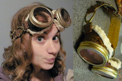 Steampunk Googles, Steampunk Halloween Costumes, Steampunk Glasses, Moda Steampunk, Aviator Goggles, Mode Steampunk, Steampunk Halloween, Steampunk Goggles, Steampunk Ideas