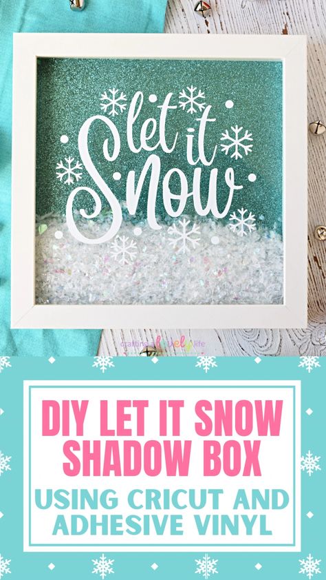 Cricut Picture Frames, Christmas Box Frames, Cricut Christmas Projects, Cricut Shadow Box, Diy Christmas Shadow Box, Easy Cricut Projects, Cadre Diy, Shadow Box Gifts, Cricut Christmas Ideas