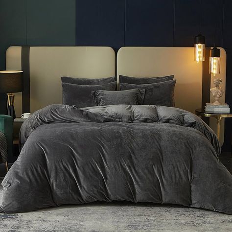 Amazon.com: SE SOFTEXLY Velvet Duvet Cover Queen Size, Soft Flannel Duvet Cover with Zipper Solid Breathable Silky Velour Comforter Cover, Cozy Winter Duvet Cover Set with 2 Pillowcases, 90" x 90", Dark Khaki : Home & Kitchen Velvet Duvet Cover, Flannel Duvet Cover, Duvet Cover Queen, Velvet Duvet, Storing Blankets, King Size Comforters, Bedroom Night Light, King Duvet Cover Sets, Comforter Cover