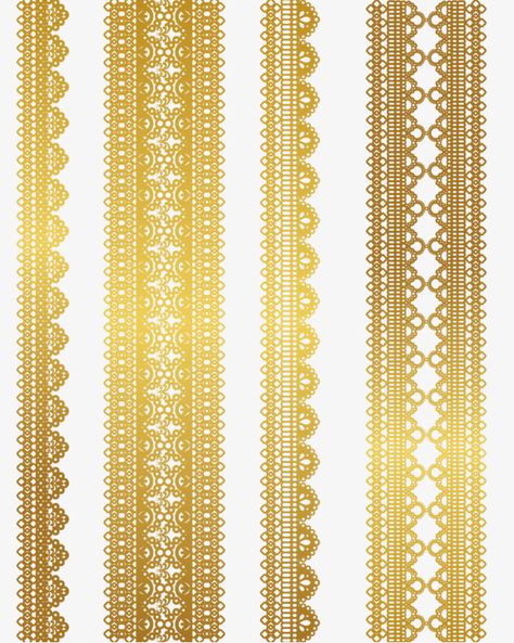 Lace Png, Golden Lace, Design Page, Golden Pattern, Art Deco Pattern, Poster Background Design, Lace Decor, Gold Lace, Cricut Creations