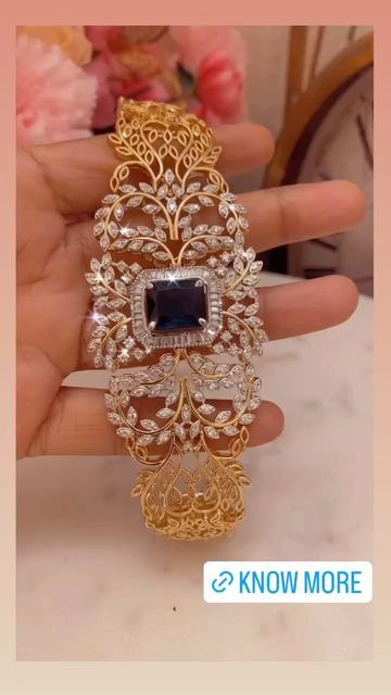 Fancy Diamond Bracelet, Diamond Haram, Bride Belt, South Indian Bridal Jewellery, Cocktail Bracelet, Beautiful Jewelry Diamonds, Gold Jewels Design, Diamond Watches, Bangles Gold