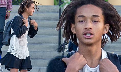 Jaden Smith wears a black dress over denim shorts for outing in LA Jaden Smith Dress, Jaden Smith Photoshoot, Jaden Smith Skirt, Jaden Smith With Girlfriend, Jaden Smith Life In A Year, Syre Jaden Smith, Will And Jada, Jada Pinkett, Jada Pinkett Smith