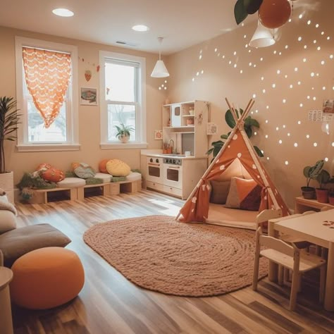 Kids Rooms Inspo, Living Room Playroom, Baby Playroom, Bedroom Basement, Baby Room Ideas, Toddler Playroom, Kids Playroom Decor, Bar Basement, Toddler Room Decor