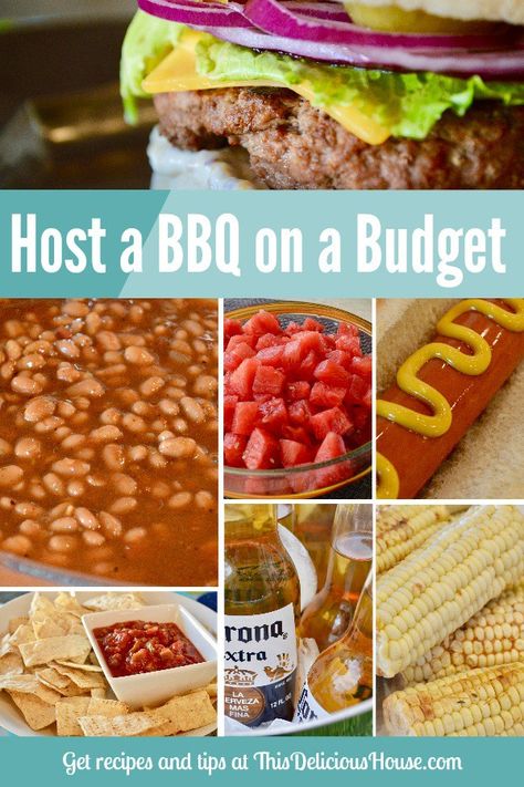 Throw a fun and low cost barbecue with these ideas for Budget BBQ. Includes recipes and cost breakdown. Great ideas for parties, football games, grilling, and more! #barbecuemenu #grillingideas Budget Appetizers, Party Food On A Budget, Food On A Budget, Chips Salsa, Barbeque Party, Bbq Menu, Easy Bbq, Easy Party Food, Food Party