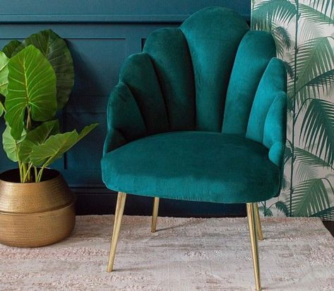 Teal Armchair, Mustard Armchair, Teal Living Room Decor, Quirky Furniture, Teal Chair, Teal Living Rooms, Neutral Bedroom Decor, Teal Bedroom, Velvet Living Room