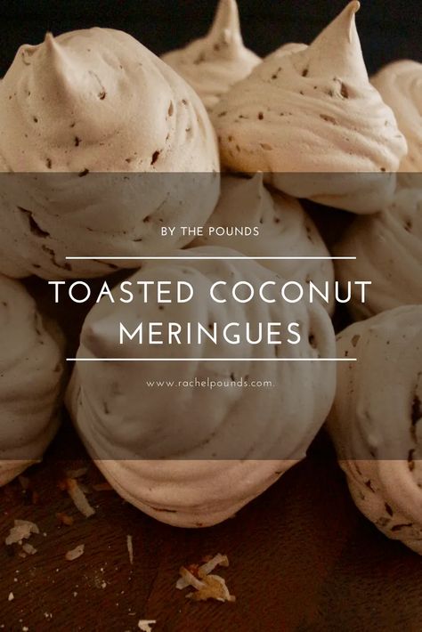 Toasted Coconut Meringues - By the Pounds Meringue Pops Recipes, Honey Lavender Ice Cream, Business Cookies, March Inspiration, Meringue Recipes, Meringue Pops, Coconut Meringue, Meringue Cookie Recipe, Lavender Ice Cream