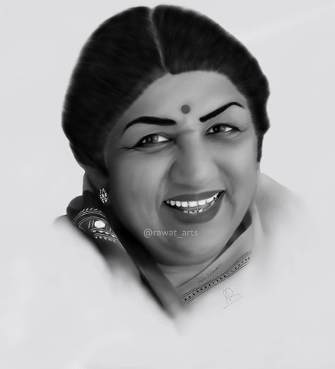 Sketch of Famous singer of our country Lata Mangeshkar ji. Lata Mangeshkar Sketch, 3d Pencil Drawings, Gorillas Art, Pencil Sketching, Ancient Indian Architecture, 21st Birthday Decorations, Retro Bollywood, Lata Mangeshkar, Lord Shiva Statue