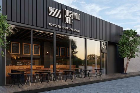 coffee-bag-design-|-coffee-packaging Coffee Exterior Design, Modern Coffee Shop Exterior, Shop Exterior Design Modern, Shop Front Design Modern, Cafe Front Design, Exterior Coffee Shop, Outdoor Store Design, Cafe Facade Design, Modern Cafe Exterior