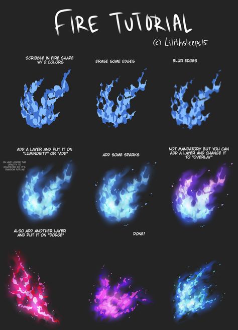 Fire Tutorial, Drawing Flames, Super Powers Art, Digital Art Beginner, Art Street, Digital Painting Tutorials, Magic Art, Anime Drawings Tutorials, Drawing Tutorials