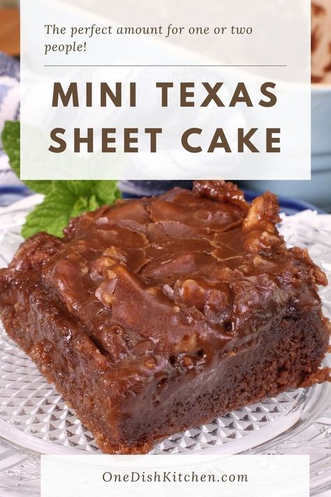 Pie, Mini Texas Sheet Cake, Texas Sheet Cake For 2, Small Texas Sheet Cake, Texas Sheet Cake For Two, Cake For Two People, Best Texas Sheet Cake Recipe, Pies For Two, Food Cuisines