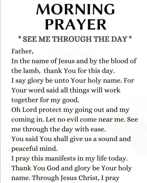 Good Morning Prayer Quotes, Powerful Morning Prayer, Good Morning Spiritual Quotes, Everyday Prayers, Morning Prayer Quotes, Bedtime Prayer, Prayer And Fasting, Spiritual Prayers, Good Morning Prayer