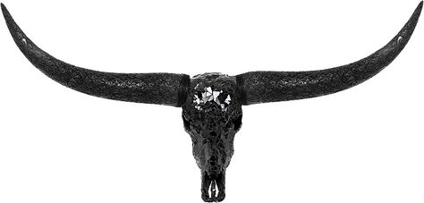 Skull Bliss - Longhorn Skull - Real Mounted Steer/Bull Skull Wall Art/Genuine Longhorn Skull Wall Decor/Animal Skull Decor with a Handmade Design (Hand-Carved Horns) Longhorn Wall Decor, Skull Bliss, Animal Skull Decor, Skull Real, Skull Wall Decor, Longhorn Skull, Skull Wall Art, Animal Skull, Bull Skull