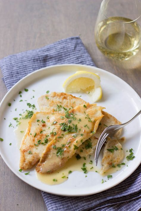 Fillet of Sole with Lemon-Wine Pan Sauce / JillHough.com Filet Of Sole Recipes, Filet Of Sole, Lemon Wine, Sole Recipes, Sole Fish, Pan Sauce, How To Cook Fish, Wine Food Pairing, Fish Fillet