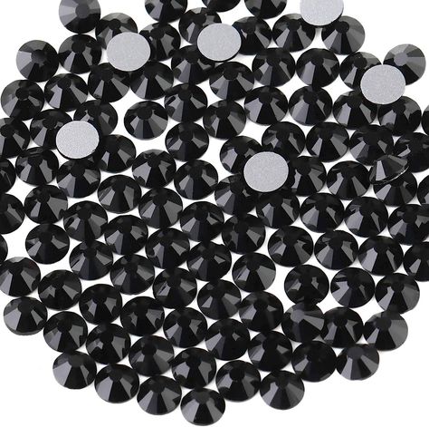 beadsland Flat Back Crystal Rhinestones Round Gems, Black (4.6-4.8mm) SS20/1440pcs : Amazon.ca: Beauty & Personal Care Art Eye Makeup, Art Bags, Green Aquamarine, Rhinestone Material, Art Face, Nail Art Rhinestones, Manicure Y Pedicure, Glue Crafts, Clothes Crafts