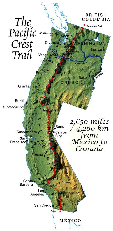 Hike (walk) the Pacific Crest Trail ... only bits at a time I'm sure, but every 'bit' eventually! Pacific Crest Trail, Survival Gear, Appalachian Trail, Camping And Hiking, Pct Trail, A Well Traveled Woman, Thru Hiking, Trail Maps, Back To Nature