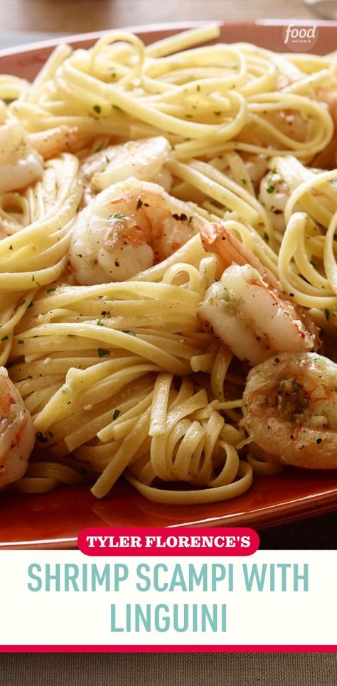 Shrimp Scampi With Linguini, Shrimp Scampi Linguini, Shrimp Linguini, Garlic Shrimp Scampi, Shrimp And Pasta, Roasted Tomato Pasta, Shrimp Scampi Pasta, Easy Pasta Recipe, Easy Baked Ziti