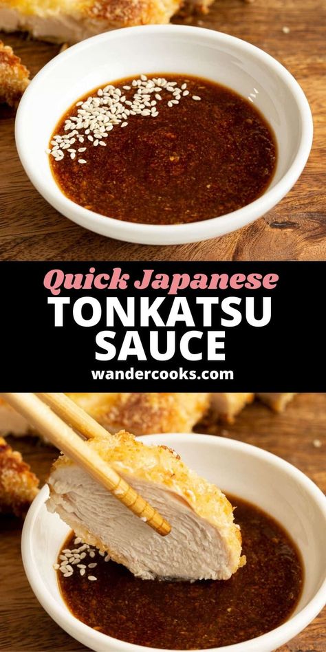 Homemade Japanese style tonkatsu sauce (とんかつソース) at its best. This easy restaurant style recipe includes the all important toasted sesame seeds for the perfect pairing with any katsu cutlet. Easy Tonkatsu Sauce, Japanese Sauce Recipes, Japanese Tonkatsu, Asian Dipping Sauce Recipes, Asian Dipping Sauce, Sushi Style, Japanese Sauce, Tonkatsu Sauce, Restaurant Style Recipes