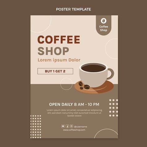 Cafe Posters Design, Coffee Discount Poster, Poster For Coffee Shop, Coffee Shop Banner Design Ideas, Coffee Poster Illustration, Coffee Template Design, Cafe Poster Design Coffee Shop, Coffe Shop Poster, Coffee Poster Ideas