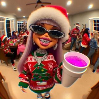 Christmas Spam Pfp, Funny Christmas Pfp, Baddie Cartoon Aesthetic Pfp, Gangster Princess, Baddie Christmas, Funny Celebrity Pics, Funny Princess, Trippy Cartoon, Instagram Profile Pic