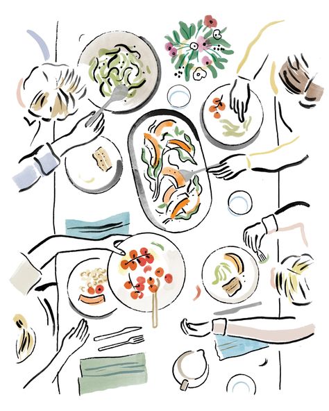 Charlotte Trounce, Table Illustration, Christmas Diner, Bowls Dinner, Dutch Uncle, Tableware Ceramic, Menu Illustration, Set A Table, Healthy Bodies