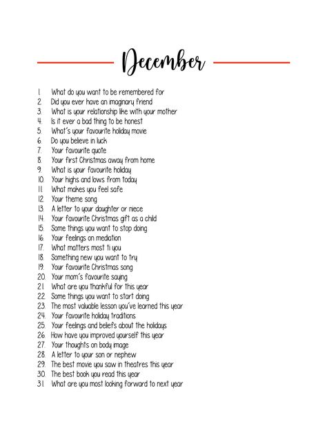 December Writing Challenge, December Journaling Prompts, Journal Prompts December, December Prompts, December Journal Prompts, Groovy Games, Winter Journal Prompts, Healing Writing, Monthly Prompts