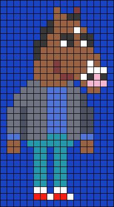 Bojack Cross Stitch, Bojack Horseman Cross Stitch, Bojack Horseman Perler Beads, Hamilton Pixel Art, Easy Pixel Art, Pixel Art Templates, Pixel Drawing, Perler Bead Templates, Perler Crafts